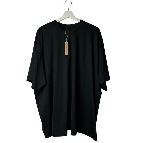 NWT SKIMS Mesh Track Oversized Women’s Short Sleeve T-Shirt Onyx Black minimalis - Picture 1 of 9